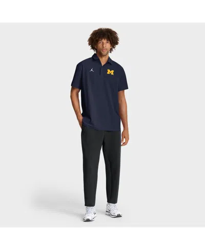 Jordan Men's Navy Michigan Wolverines 2025 Coaches Sideline Polo In Blue
