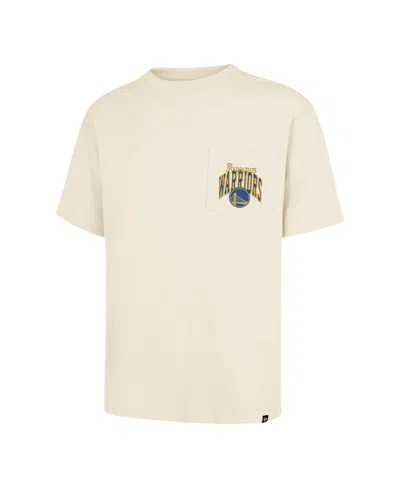 47 Brand Men's And Women's Cream Golden State Warriors Crossover Collection Foundation Pocket T-shirt In Neutral