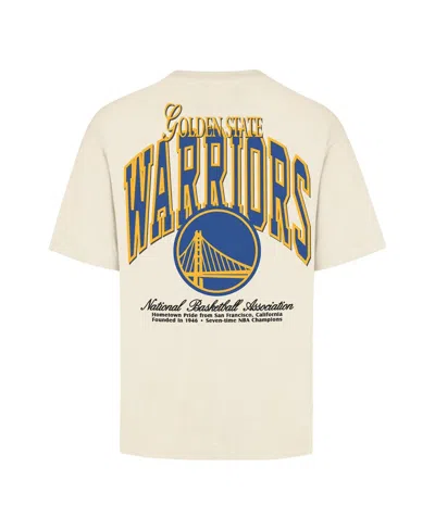 47 Brand Men's And Women's Cream Golden State Warriors Crossover Collection Foundation Pocket T-shirt In Neutral