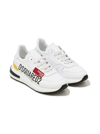 Dsquared2 Logo Lace-up Sneakers In White