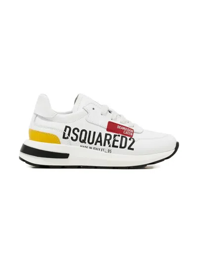 Dsquared2 Logo Lace-up Sneakers In White