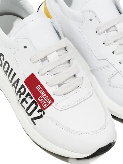Dsquared2 Logo Lace-up Sneakers In White