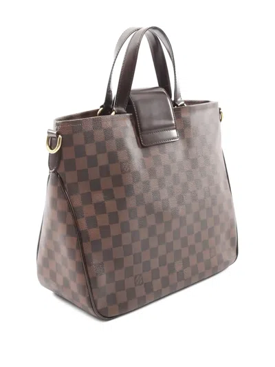 Pre-owned Louis Vuitton 2011 Hippopotamus Roseberry Damier Ebene Tote Bag In Brown