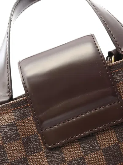 Pre-owned Louis Vuitton 2011 Hippopotamus Roseberry Damier Ebene Tote Bag In Brown