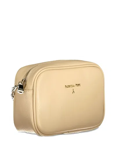 Patrizia Pepe Leather Shoulder Bag In Neutral