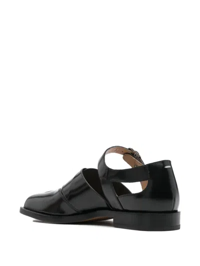 Maison Margiela Tabi Leather Sandals Woman Black In T8013 Black