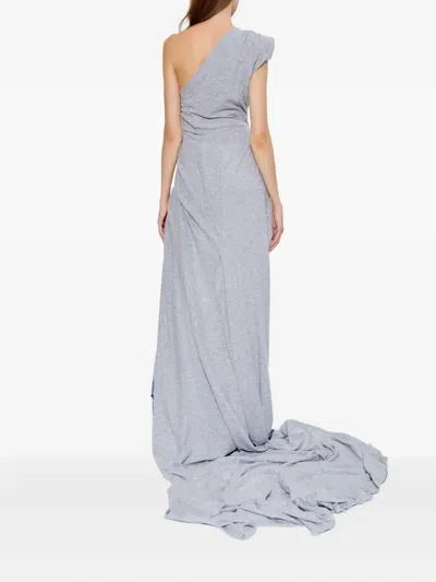 Dsquared2 One-shoulder Split Dress In Gray