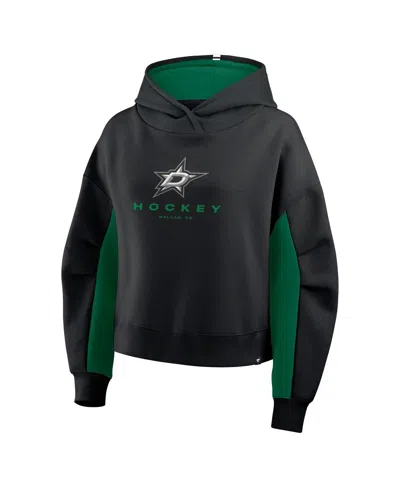 Fanatics Women's Black Dallas Stars Back Check Boxy Hoodie In Black
