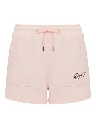 Moschino Logo-detailing Shorts In Pink