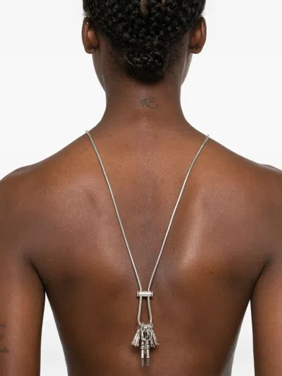 Isabel Marant Key Pendant Necklace In Gray