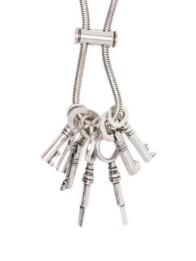 Isabel Marant Key Pendant Necklace In Gray