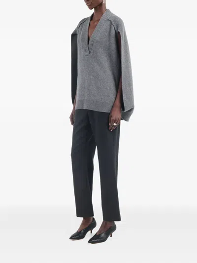 Maria Mcmanus V-neck Cape In Gray