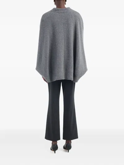 Maria Mcmanus V-neck Cape In Gray