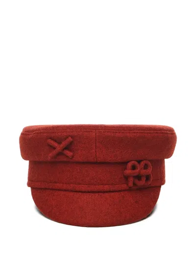 Ruslan Baginskiy Baker Boy Hat With Logo In Red