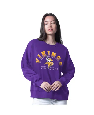 G-iii 4her By Carl Banks Women's Purple Minnesota Vikings Oversized Feud Sweatshirt In Purple