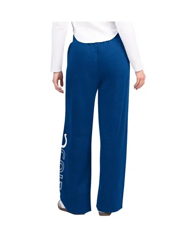 G-iii 4her By Carl Banks Women's Royal Indianapolis Colts Field Wide Leg Sweatpants In Blue