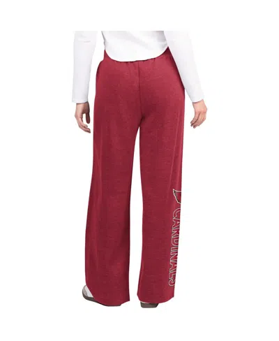 G-iii 4her By Carl Banks Women's Cardinal Arizona Cardinals Field Wide Leg Sweatpants In Red