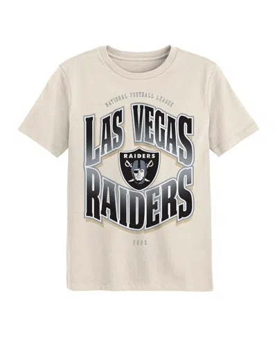 Outerstuff Big Boys And Girls Cream Las Vegas Raiders Huddle T-shirt In White