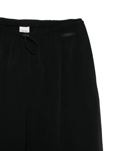Calvin Klein Drawstring Trousers In Black