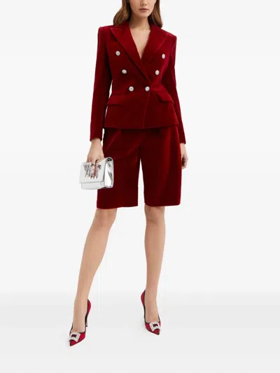 Alexandre Vauthier Tailored Shorts In Red