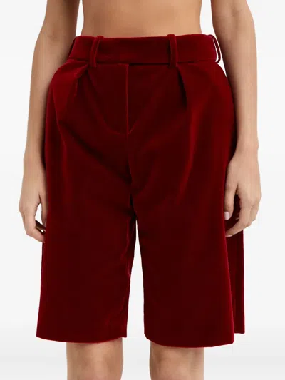 Alexandre Vauthier Tailored Shorts In Red