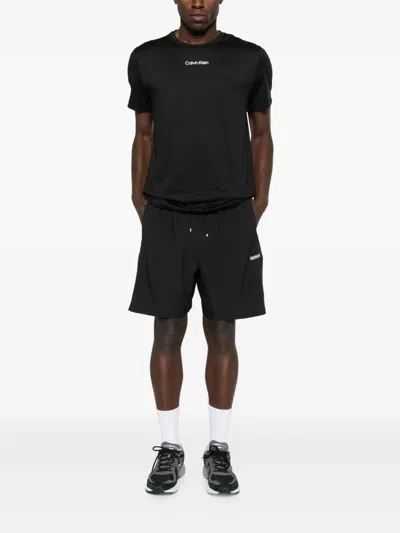 Calvin Klein Waffle-knit T-shirt In Black