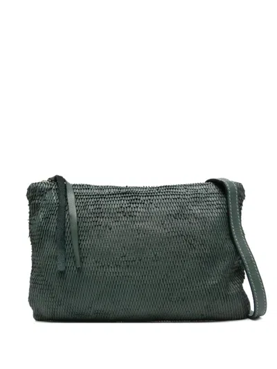 Sommet Small Textured Cross Body Bag In Green