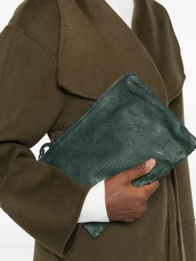 Sommet Small Textured Cross Body Bag In Green