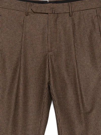 Dell'oglio Checked Trousers In Brown