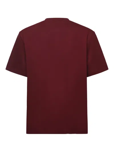 Calvin Klein Short-sleeves Crew-neck T-shirt In Red