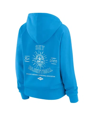 Wear By Erin Andrews Women's Sky Blue Chicago Sky Vintage Full-zip Raglan Hoodie In Blue