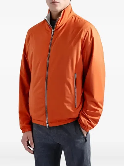 Paul & Shark Typhoon Zip Coat In Orange
