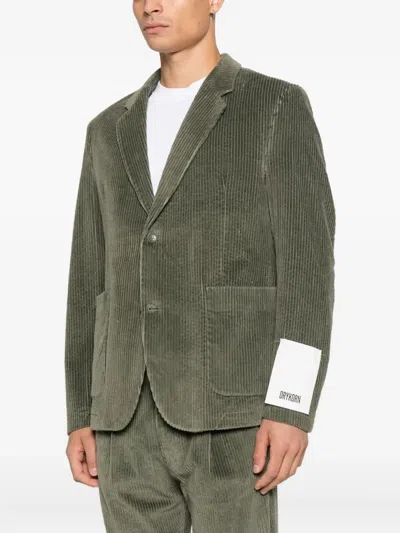 Drykorn Marls Pockets Corduroy Jacket In Green
