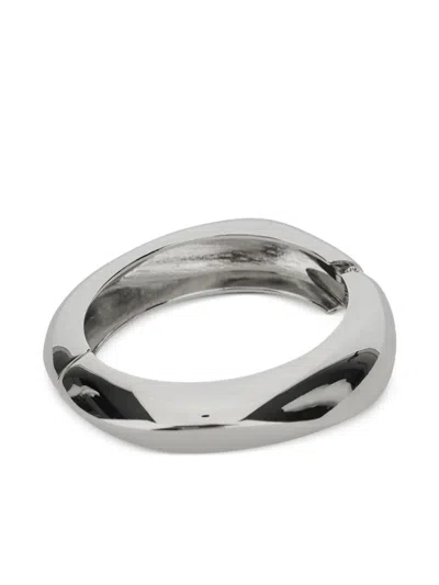 Semicouture Metallic Chunky Bracelet With Hook Closure In Metal Woman In Metallic