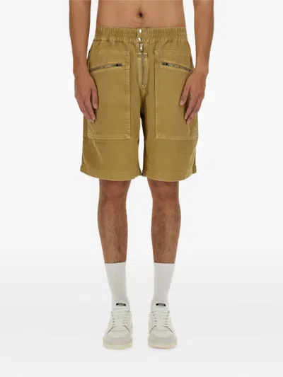 Isabel Marant Cotton Cargo Shorts In Brown