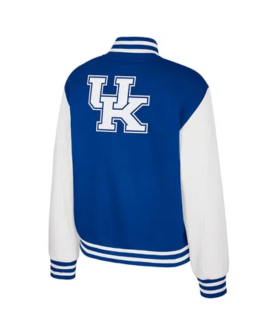 Colosseum Women's Royal Kentucky Wildcats French Baguette Full Snap Fleece Jacket In Blue