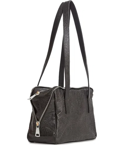 Amine Leather Shoulder Bag In Black