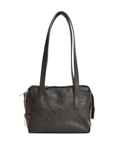 Amine Leather Shoulder Bag In Black