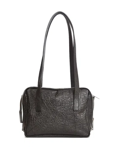 Amine Leather Shoulder Bag In Black