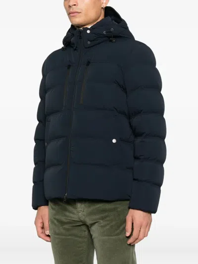 Woolrich Hooded Zip Jacket In Blue