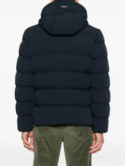 Woolrich Hooded Zip Jacket In Blue