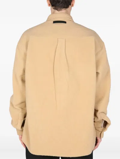 Mouty Wool Pocket Shirt In Brown