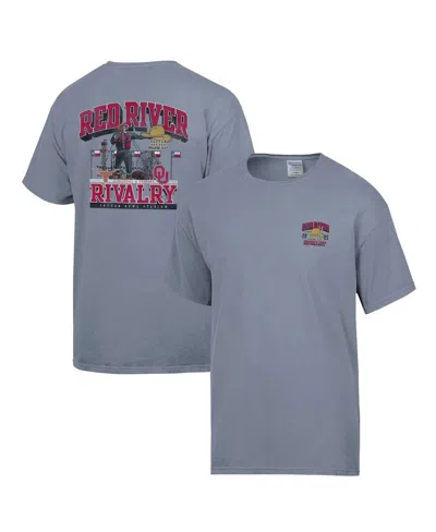 Comfortwash Men's Gray Texas Longhorns Vs. Oklahoma Sooners Red River Rivalry Big Tex Match Up T-shirt In Gray