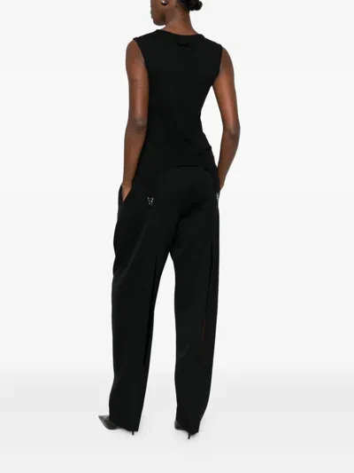 Givenchy Pleated Trousers With Belt Loops And Pockets In Black