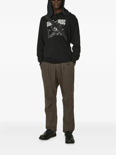 Undercover Pleated Belted Trousers In Brown