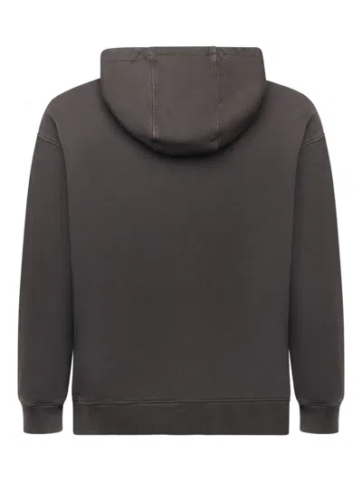 Dondup Cotton Print Sweatshirt In Gray