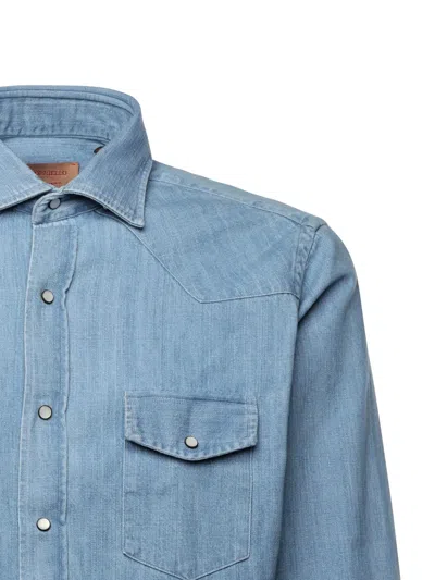 Luigi Borrelli Chest-pocket Shirt In Blue