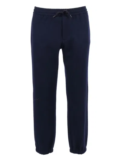 Circolo 1901 Classic Cuffed Wool Trousers With Tailored Fit In Blue