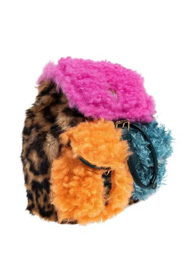 Kurt Geiger Small Hoxton Animal-print Backpack In Brown