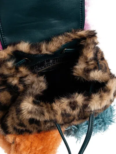 Kurt Geiger Small Hoxton Animal-print Backpack In Brown